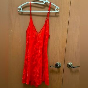 Lovely Silky Red Heart ❤️ lingerie in Size Medium. Mini length Adjustable straps